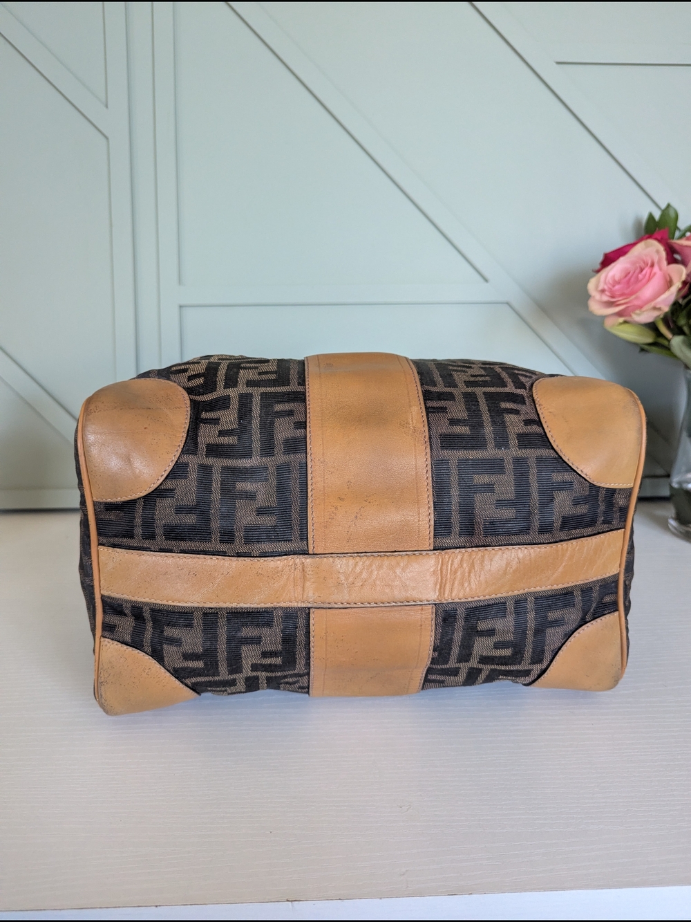 Vintage Fendi Zucca Monogram Boston Bag - Picture 7 of 13